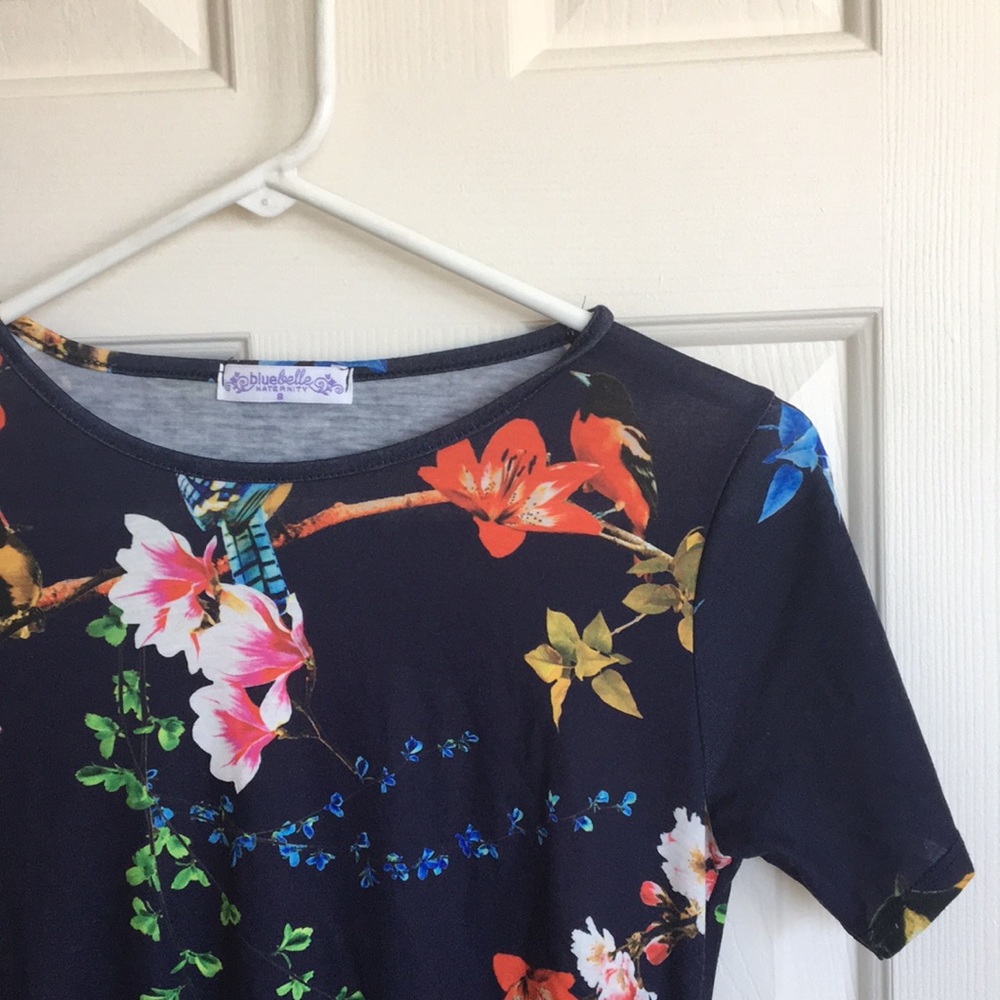 Floral print maternity dress